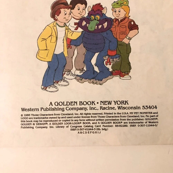 Vintage 1986 My Pet Monster Goes To School Golden Book - Picture 9 of 15